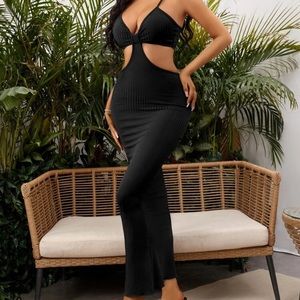 SHEIN cut out waist mermaid hem Bodycon dress